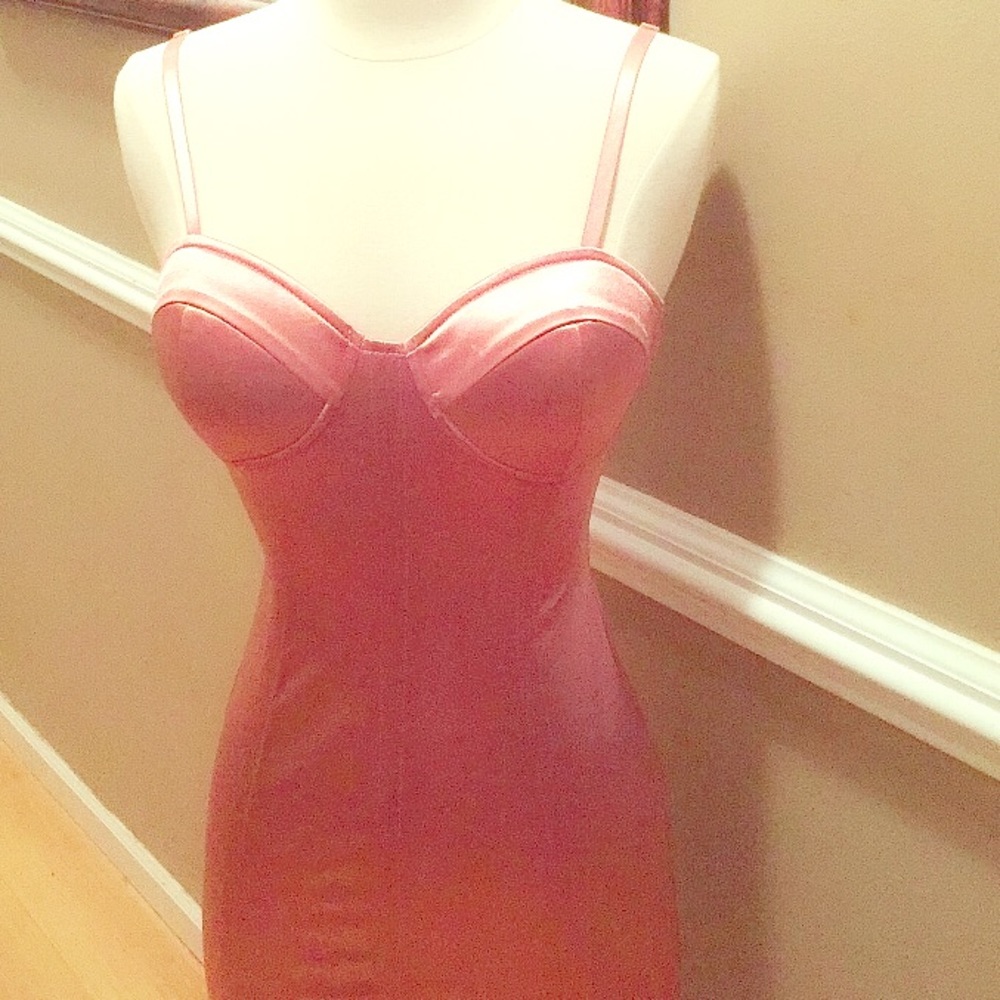 Metallic light pink dress